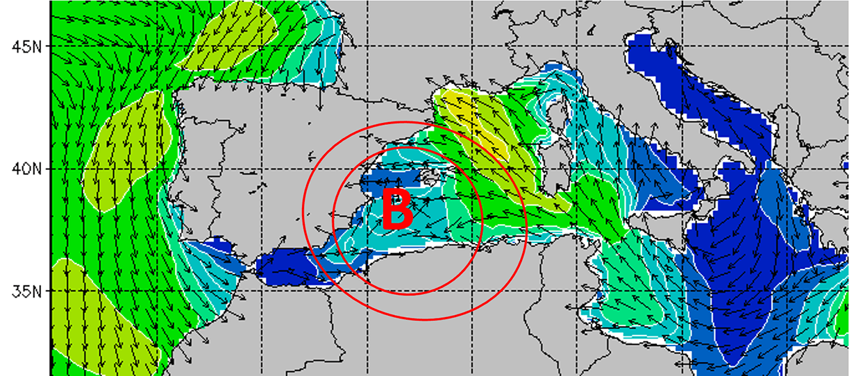 Temporal en el Mediterráneo