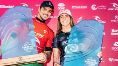 Caroline Marks y Gabriel Medina campeones en Narrabeen